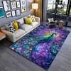 Colorful Peacock Pattern Carpet with Vibrant Artistic Design for Living Room Suitable for Use As an Anti-slip for Living Room Bedroom Sofas