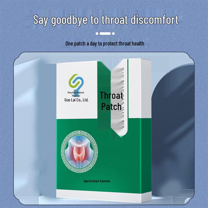 Hong Kong Herbal Throat Patch: Relieves Dry, Itchy Cough, Sore Throat, and Hoarseness