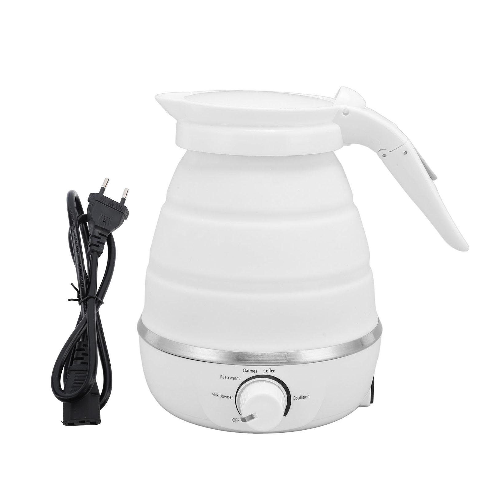 

Складной электрический чайник 850 Вт, 600 мл, силиконовый чайник с автоматическим отключением горячей воды для путешествий White