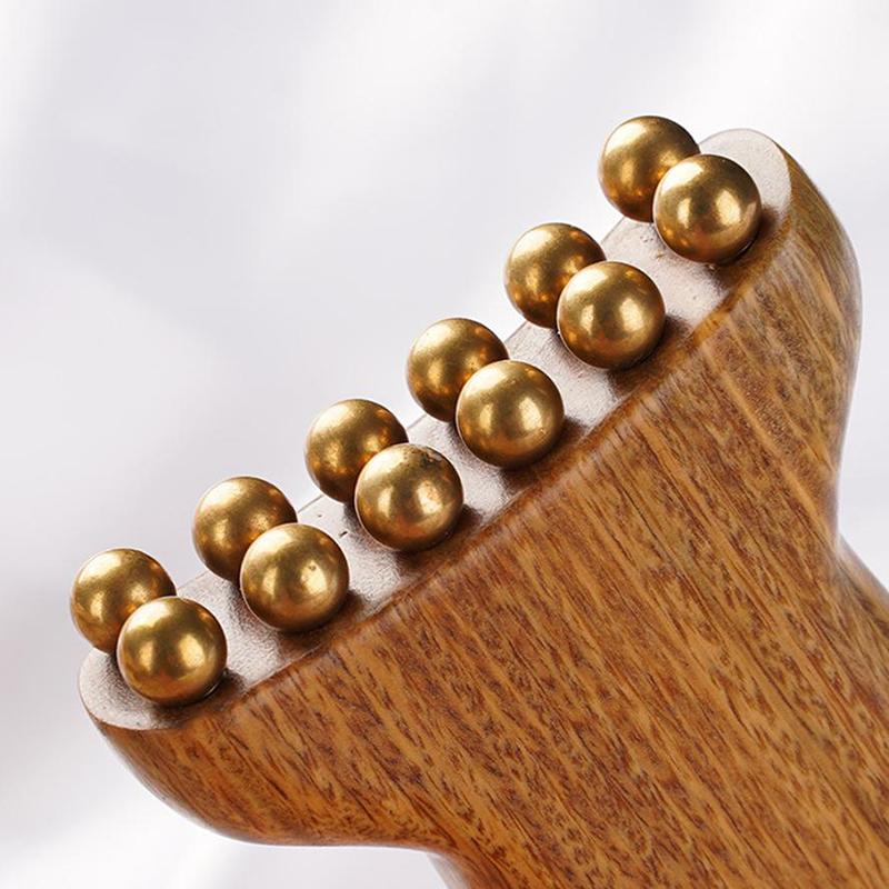 Facial Gua Sha Roller Bead Massager Cheek Beauty Lifting Tool for Lymphatic Care & Trigger Point Relax