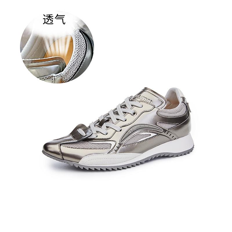 Leather dad shoes women's autumn new pointed versatile sports shoes women's casual platform shoes fashion women's shoes trend