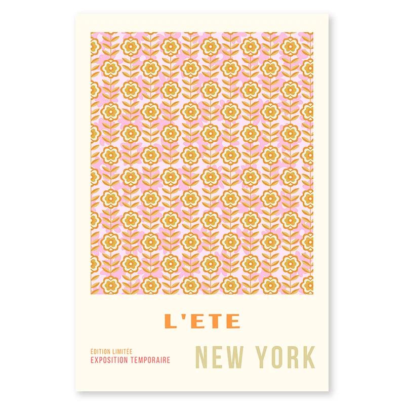 

Цветочный рынок Печать Холст Картина Бохо Современный Цветочный Розовый Оранжевый Плакат Скандинавское настенное искусство Главная Гостиная Спальня Украшения 21x30cm No Framed