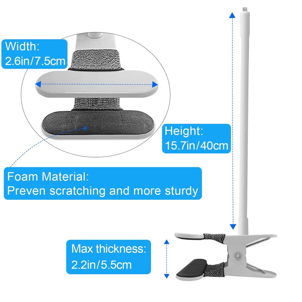 AOZTSUN Baby Monitor Mount, Compatible with Babysense HD S2/V43 Monitor and Other Baby Monitors, 1/4" Screw Hole, 15.7-inch Flexible Clip Clamp Mount,