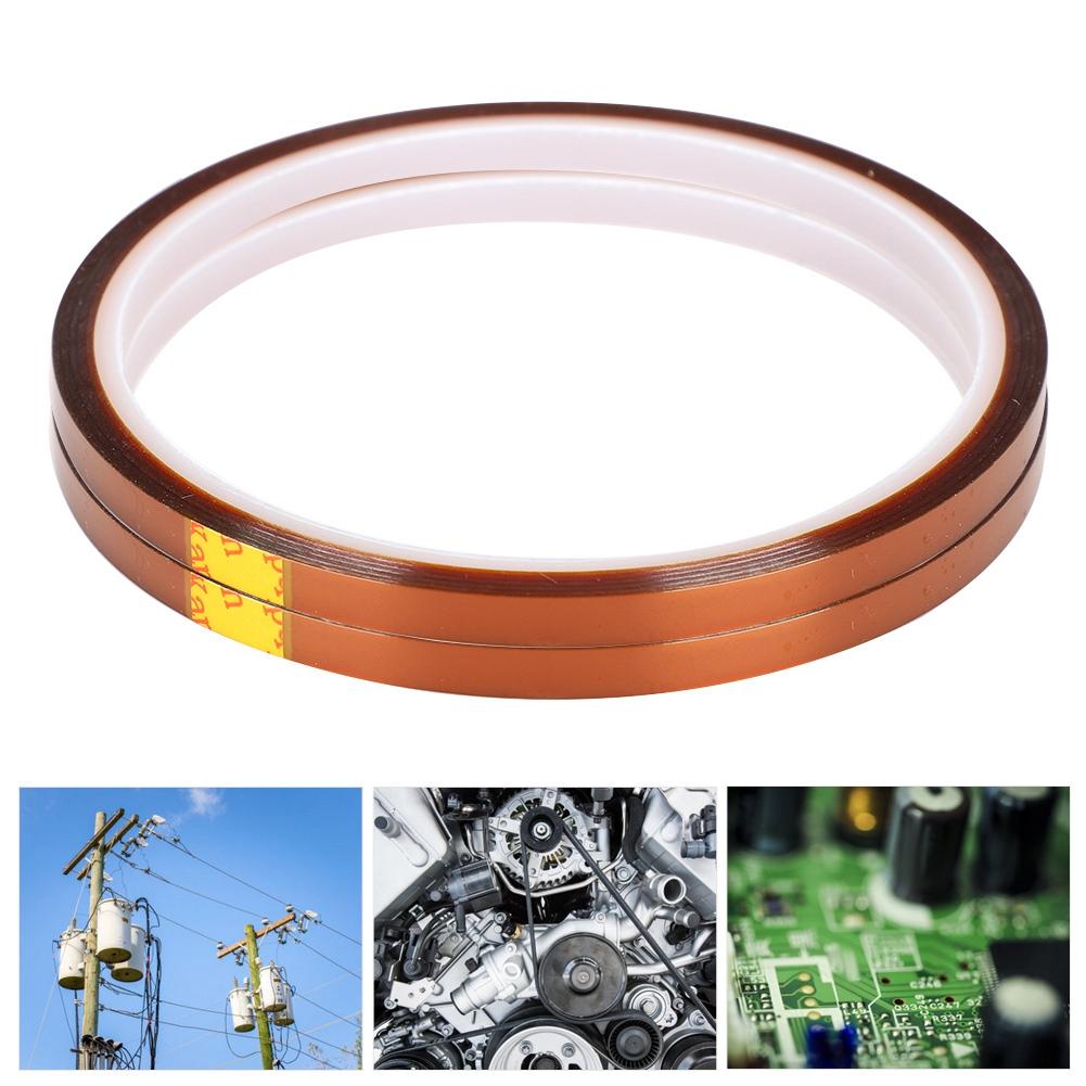 2PCS 3 High Temperature Resistant Adhesive Tape Polyimide Film Yellow Brown Accessory