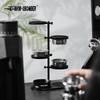 MHW Magnetic Bar Storage Rack with Pink Bowl, Coffee Machine Utensil Shelf, Tamping Cloth & Distributor