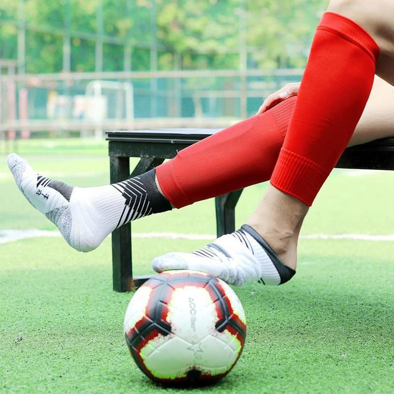 2026 Football Sock Breathable Without Feet Socks Professional Shin Guards Fixed Leg Warmers Foot Package To Protect The Calf