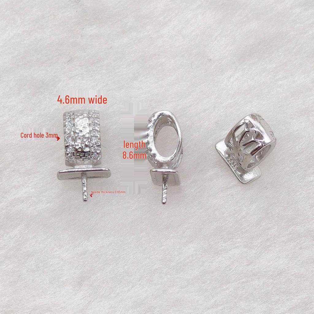 New S925 Sterling Silver Pin Buckle with Crushed Ice Jade Pendant