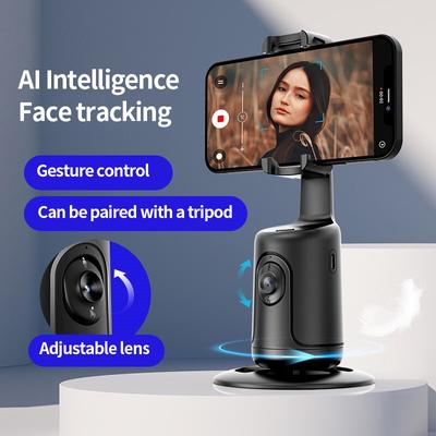 Intellig AI Selfie Stick, automatische Tracking-Aufnahme, 360-Grad-Drehung, intelligente Follow-Live-Telefonhalterung, Gimbals
