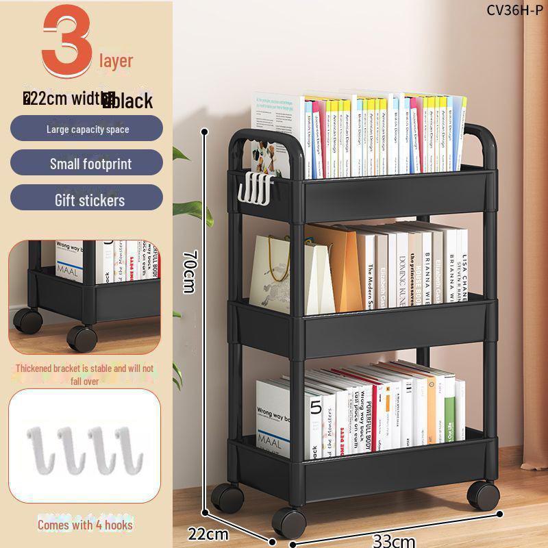 Multi-Layer Mobile Storage Rack for Baby Snacks and Bathroom Essentials