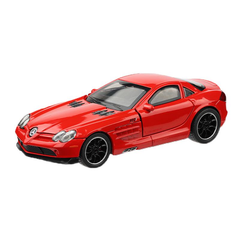Simulation 1/32 Benz SLR McLaren 722S Linkage Sports Car Alloy Toy Car Model Sound and Light Pull Back Diecast Toy Vehicle Gift