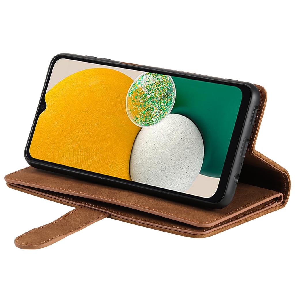 For Samsung Galaxy S25+ Case PU Leather Phone Cover with Zipper Wallet 9 Card Slots