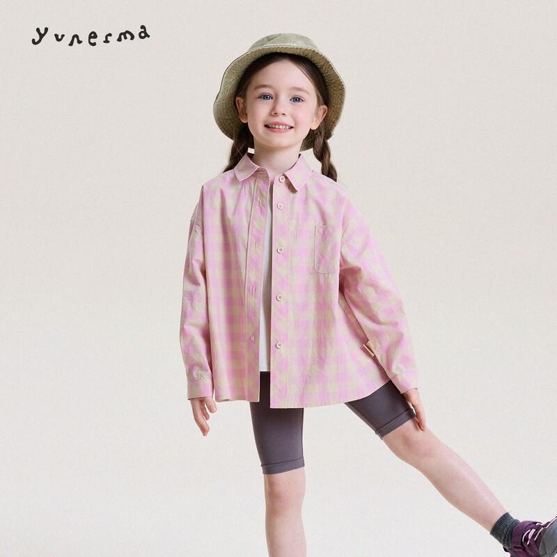 Girls Plaid Long-Sleeve Shirt 140