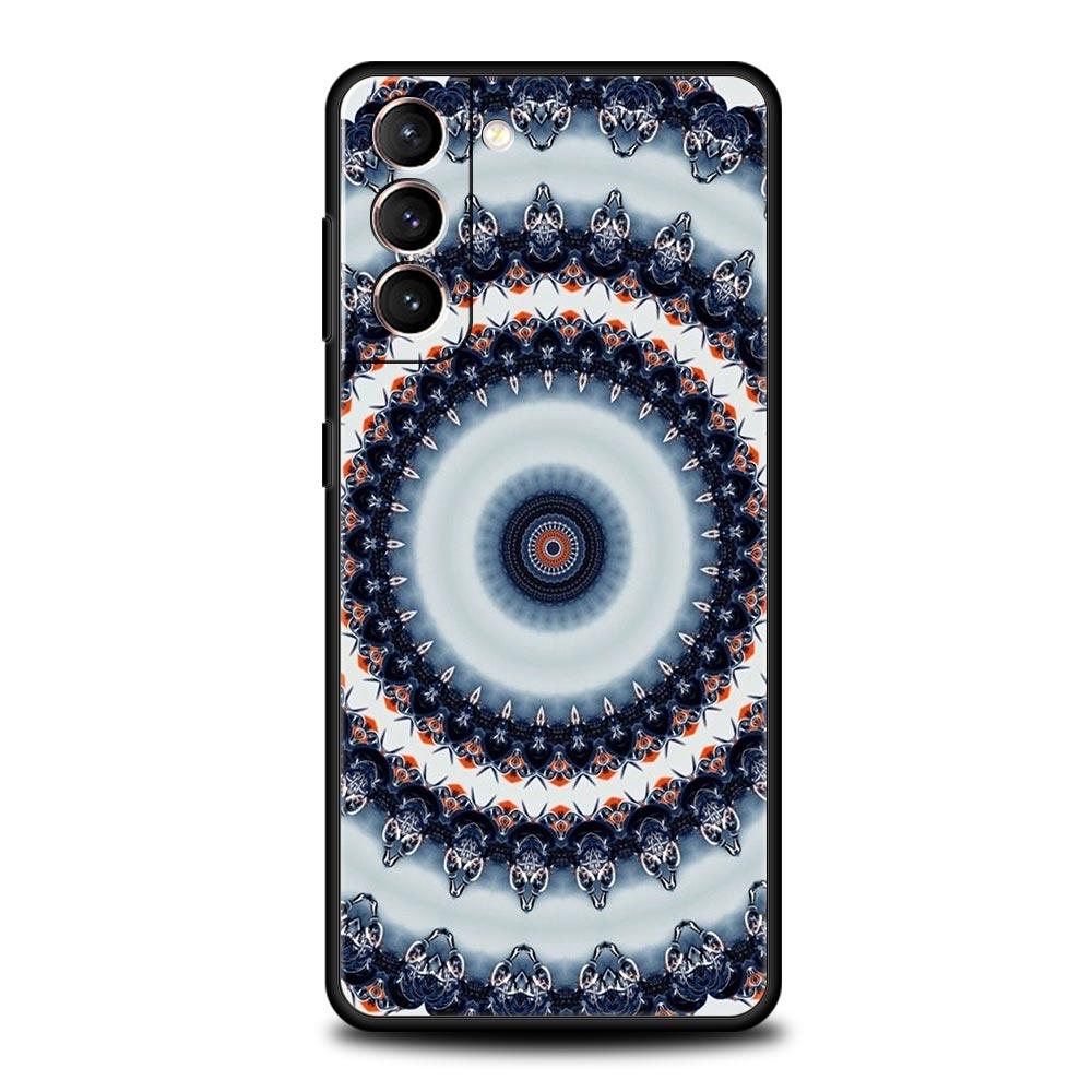 Retro Circular Totem Design Phone Case Cover for Samsung Galaxy S26 S25 S24 S23 S22 S20 S21 FE Ultra S25 Edge Plus 5G Soft TPU