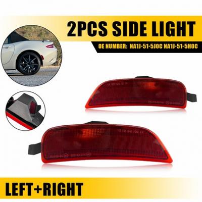 2Pcs Red Lens Rear Side Marker Light Housings For 2016- Mazda Miata MX-5 EOA