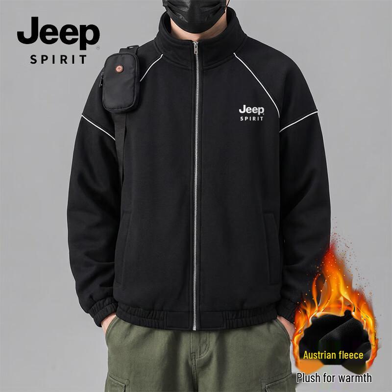 

JEEP SPIRIT Мужская зимняя хлопковая куртка на подкладке из шерпы со стойкой воротником 3XL