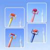 Creative Rotating Color-Changing Barbecue Pen Cute 0.5Mm Neutral Pen Student Stationery Office School Supplies Gift