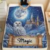 1Pc Cartoon Print Flannel Blanket, High Quality Comfortable for All Seasons, Home Decor, Warmth and Comfort, Perfect for Christmas Birthday Gift