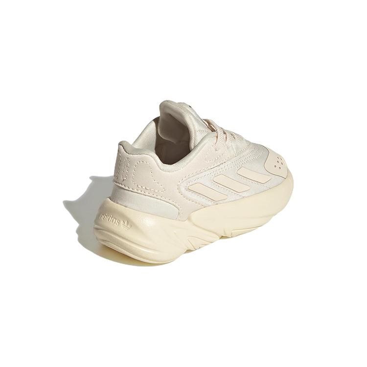 Adidas Originals Ozelia El I Abrasion Resistant Low top Toddler Shoes Beige Yellow Infant And Toddler GW7215