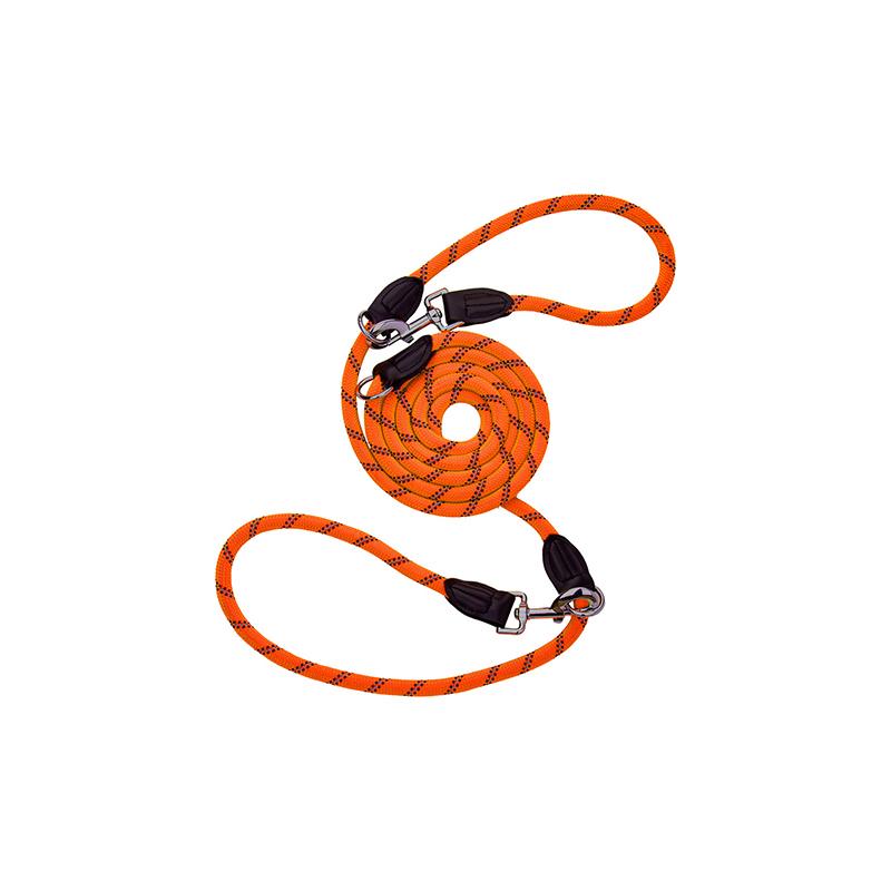 Multi-function Reflective Round Rope Double Dog Leash 3M