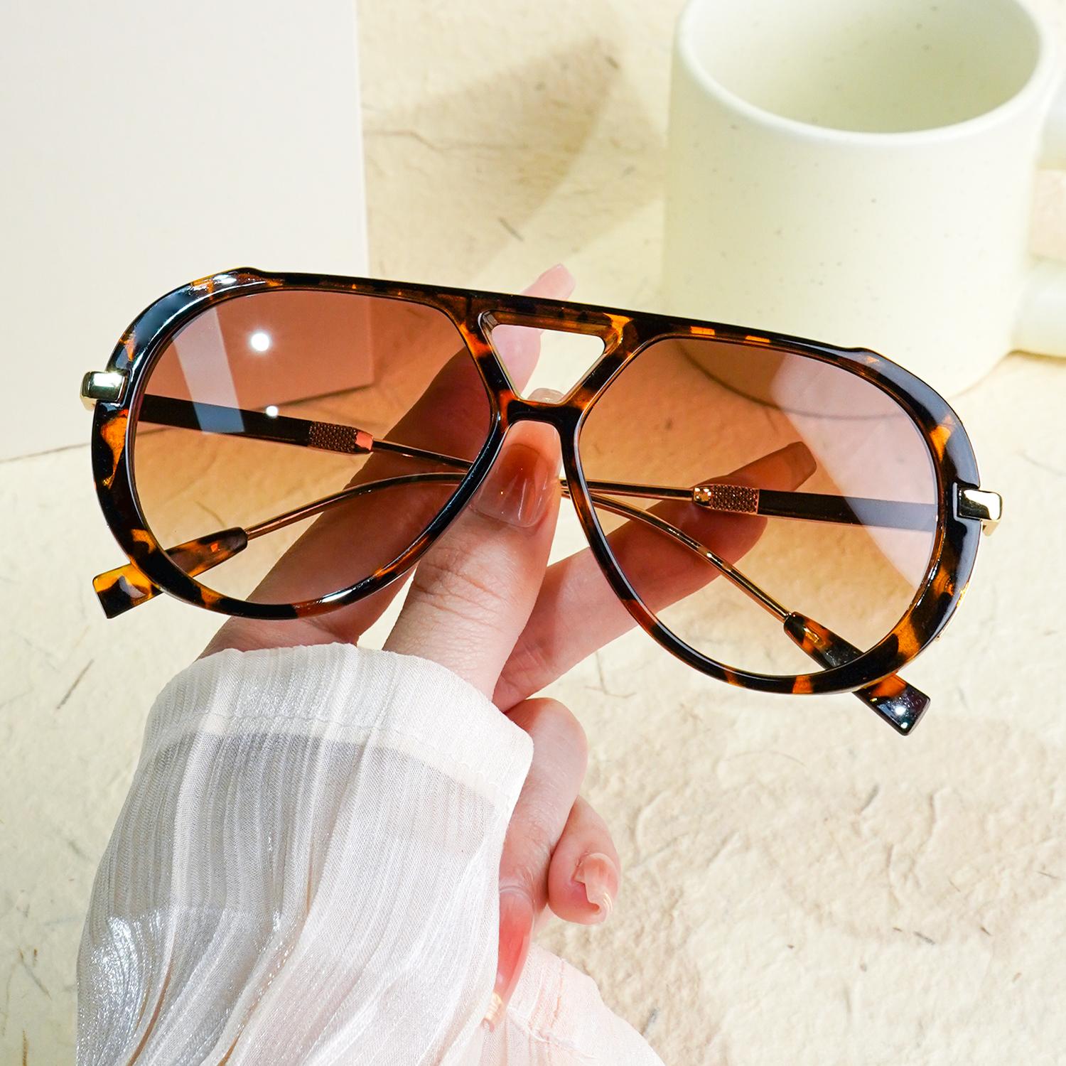 

Trendy Double Bridge Sunglasses For Women Men With Pc Lens And Fashionable Decorative Frame Eyewear Perfect For Birthdays