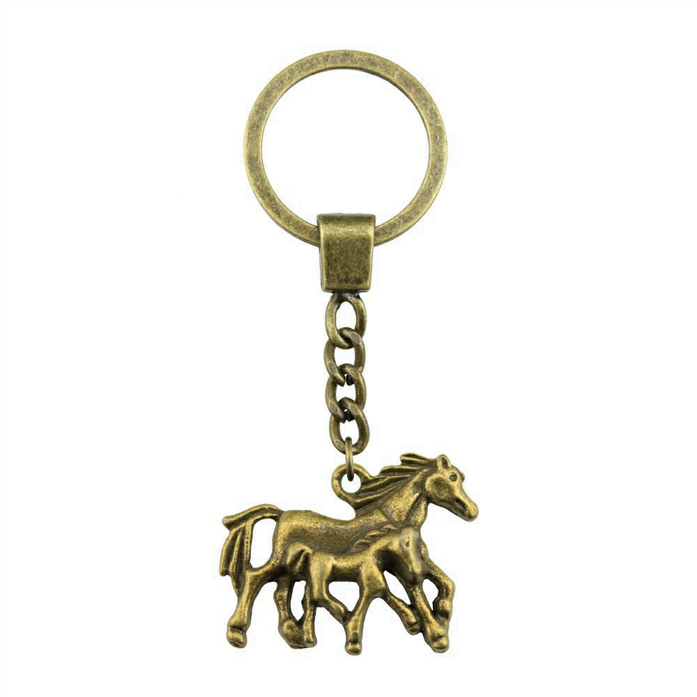 Pendentifs Porte-clés Éléphant Amoureux des Animaux Bijoux en Métal Artisanat Anneau 30mm
