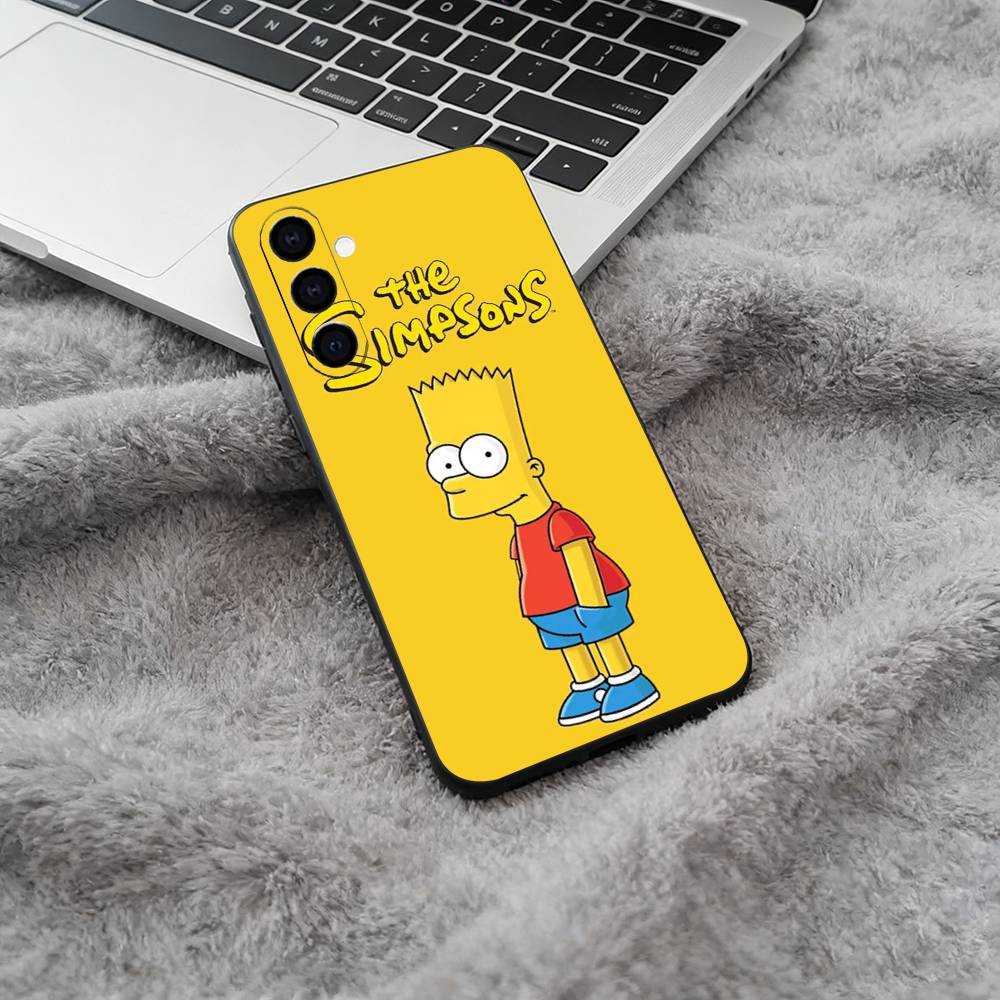 Simpsons-Funny Cartoon Phone Case For Samsung Galaxy A73,A71 A72,A70,A53,A52,A51,Soft Silicone Black Cover