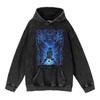 Cotone Pesante Lavato Retrò, Maglione Retrò Streetwear Anime con Cappuccio 440G