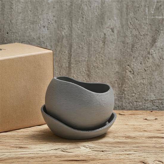 3D Printed Mini Planter Pot Modern Succulents Herb Plants Flower Pot Container for Indoor Outdoor Home Balcony Desktop Decoration