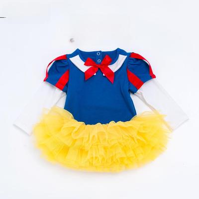 Langärmiger Mädchen-Strampler mit Tutu-Outfit - Babygeburtstag und Festtagskleidung