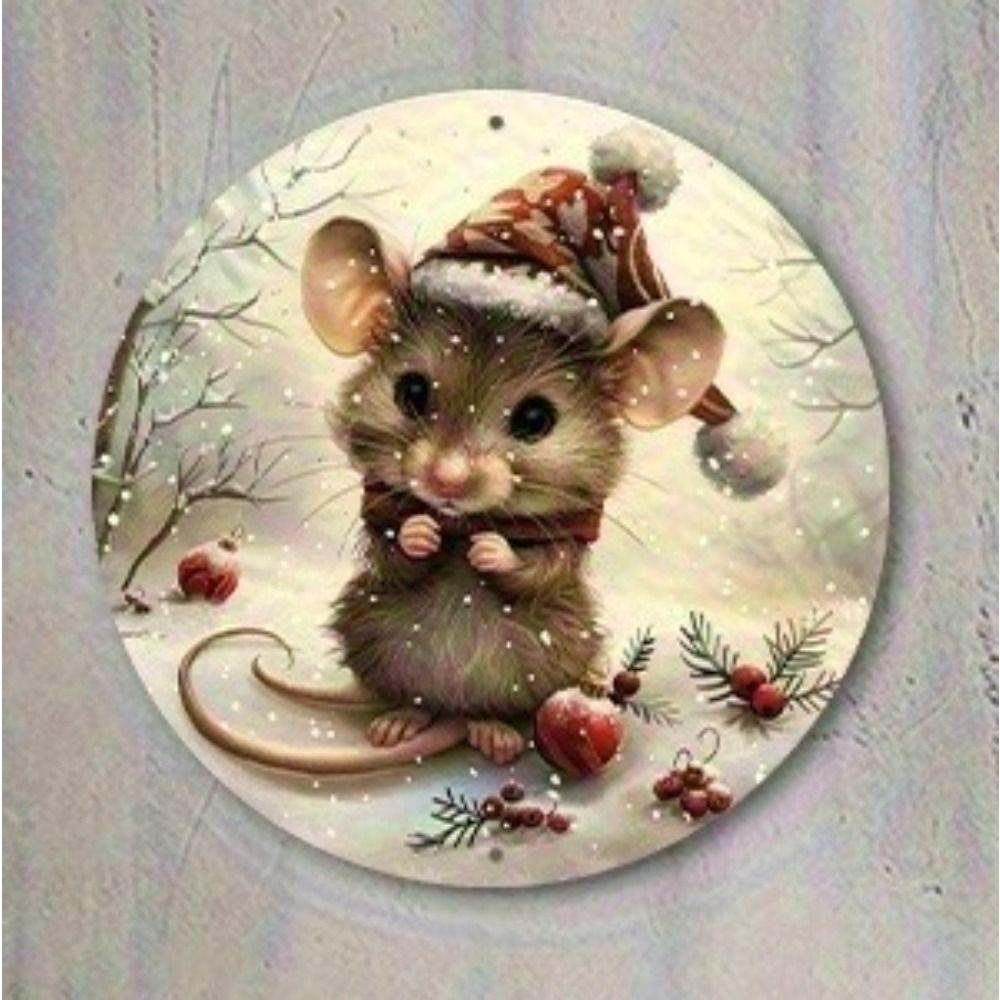 Vintage Metal Sign Blue Deer Merry Christmas Retro Tin Plate Wall Decor Home Holiday Gift 20 Cm