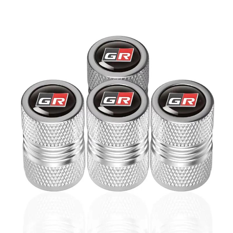 

4Pcs Car GR Sport Wheel Tire Stem Air Valve Caps For Toyota Gazoo Racing GR86 Mirai Prado Avensis Plugs Auto Accessories