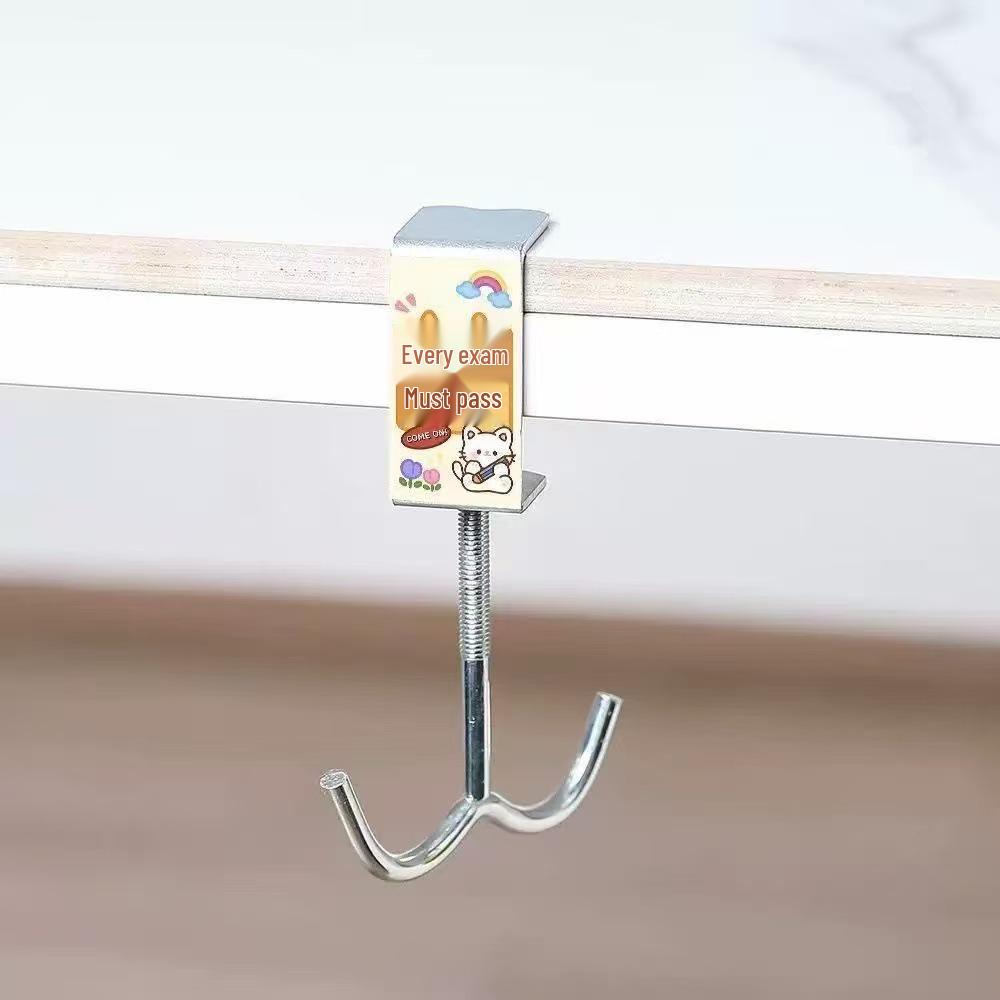 Adjustable Desk-Side Backpack Hook – No Punching Needed.