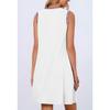 YYFS Women's Fashion Summer Spring Solid Color Print Sleeveless O-Neck Loose Waistline Casual Dresses