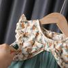 Mädchenkleid Sommerkleid Kinder Gaze Kleid Sommer Mädchen Baby Mädchen Blumen Prinzessinnenkleid