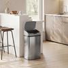48L Stainless Steel Sensor Bin - Silver-Tone