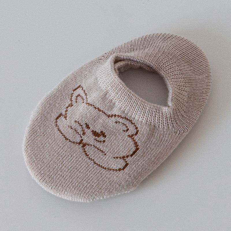 

Новорожденный Ребенок Чесаный Хлопок Нескользящие Носки с Низкой Посадкой для Ходьбы, Весна-Лето. S 0-1 year