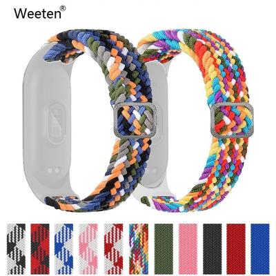 Bracelet élastique tressé en nylon réglable pour Mi Band 9 8 6 7 Bracelet Miband4 Miband 5 NFC Bracelet pour Xiaomi Mi Band 4 3 5 6 Sangle
