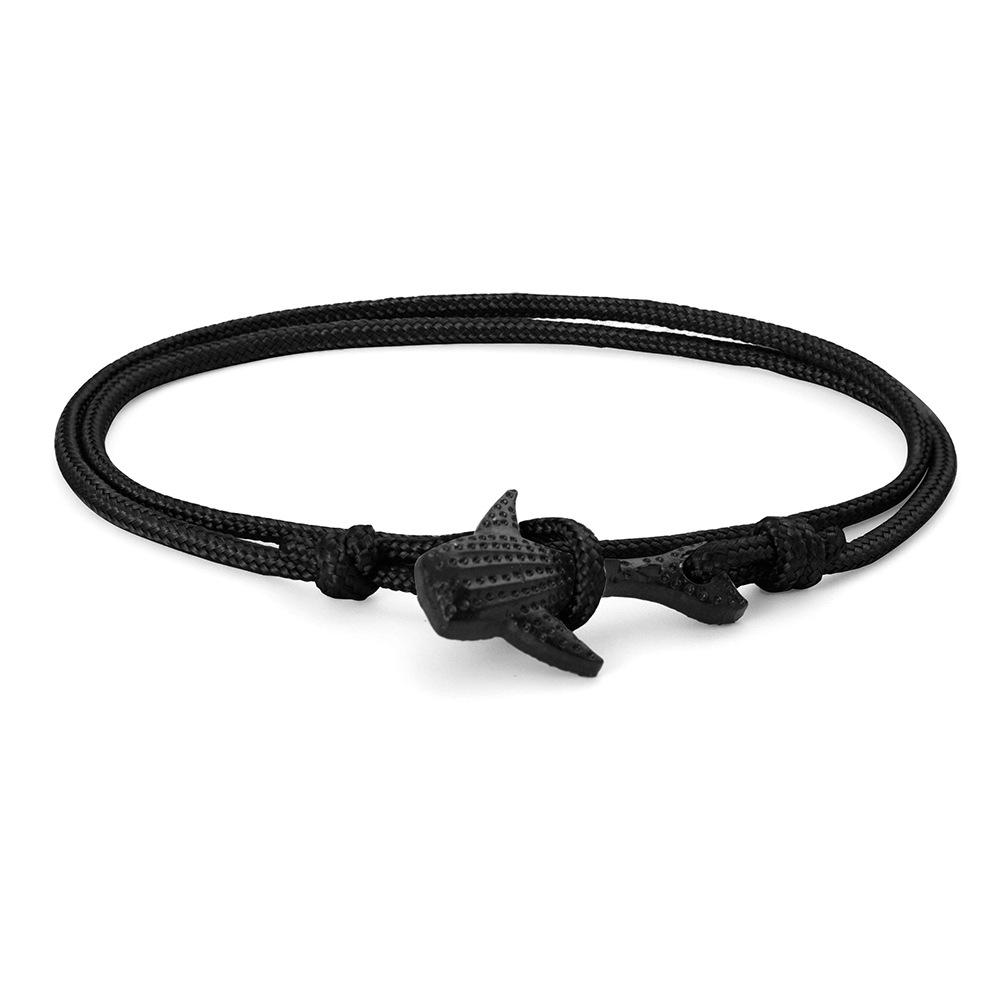 Fashion Nylon Bracelets For Men Women Couple Gifts Wrap Braided Wristband Male Bracelet Rope Alloy Hook Anchor Bangle
