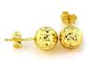 375 gold ball earrings, diamond stud balls, 0.48g, 9kt studs