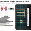 For iPhone 13 Pro Max Leather Case Litchi Texture RFID Blocking Wallet Stand Phone Cover