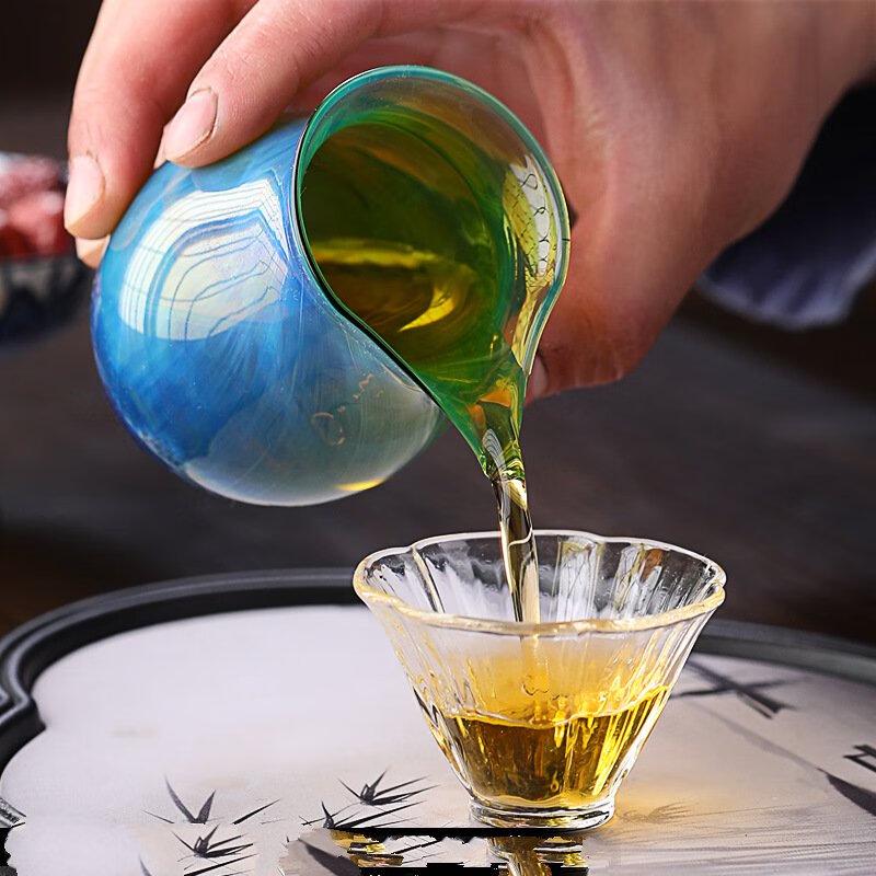 Iridescent Heat-Resistant Glass Tea Sharing Pitcher