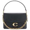 Tabby 30 Gold Metal Logo Leather Shoulder Bag Large Women Shoulder Bag Black CAF51-B4BK