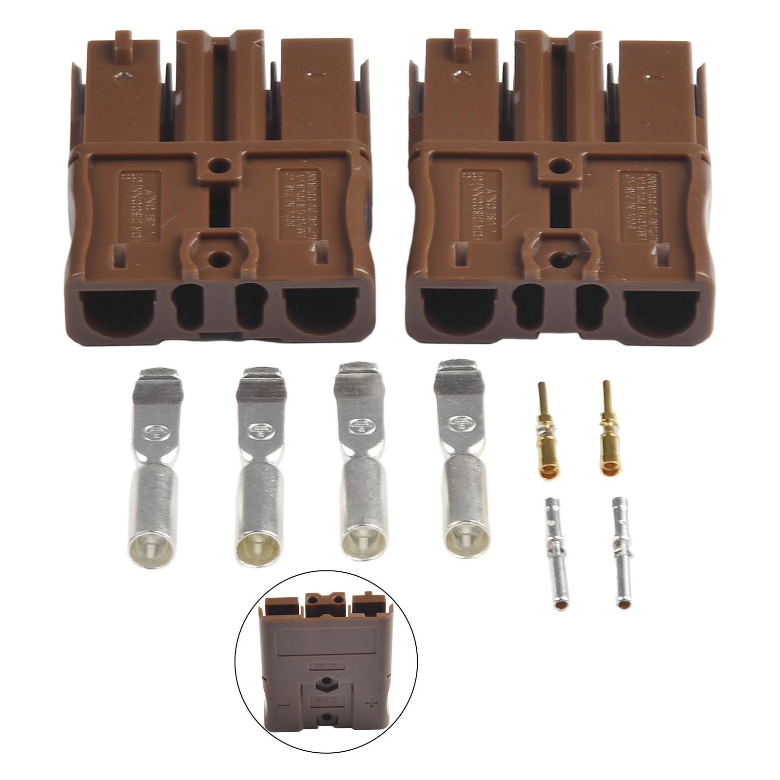 

2pcs Connectors Electric Lithium Battery Connector коричневий