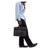 COACH Sullivan 38 logo printed magnetic closure coated canvas shoulder crossbody tote large men's black gray