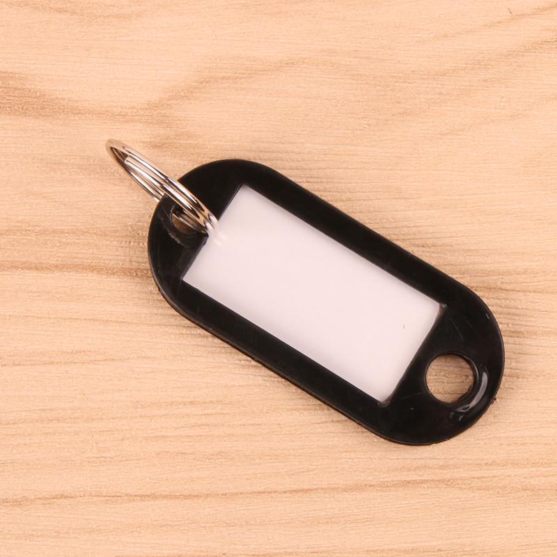 

10 шт., пластиковые брелки для ключей, идентификационная этикетка, именные бирки с разрезным кольцом для багажа, брелки для ключей, кольца для ключей