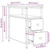 Nightstand Set of 2 Black Oak Effect 30 X 60 X 60 Cm