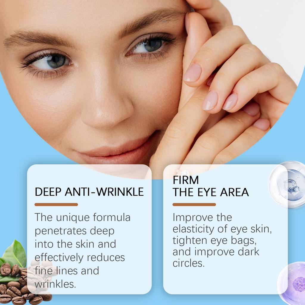 EELHOE Hyaluronic Acid Eye Essence Lightening Dark Circles Remove Eye Bags Anti Puffiness Nourishing Lifting Eye Contour Serum