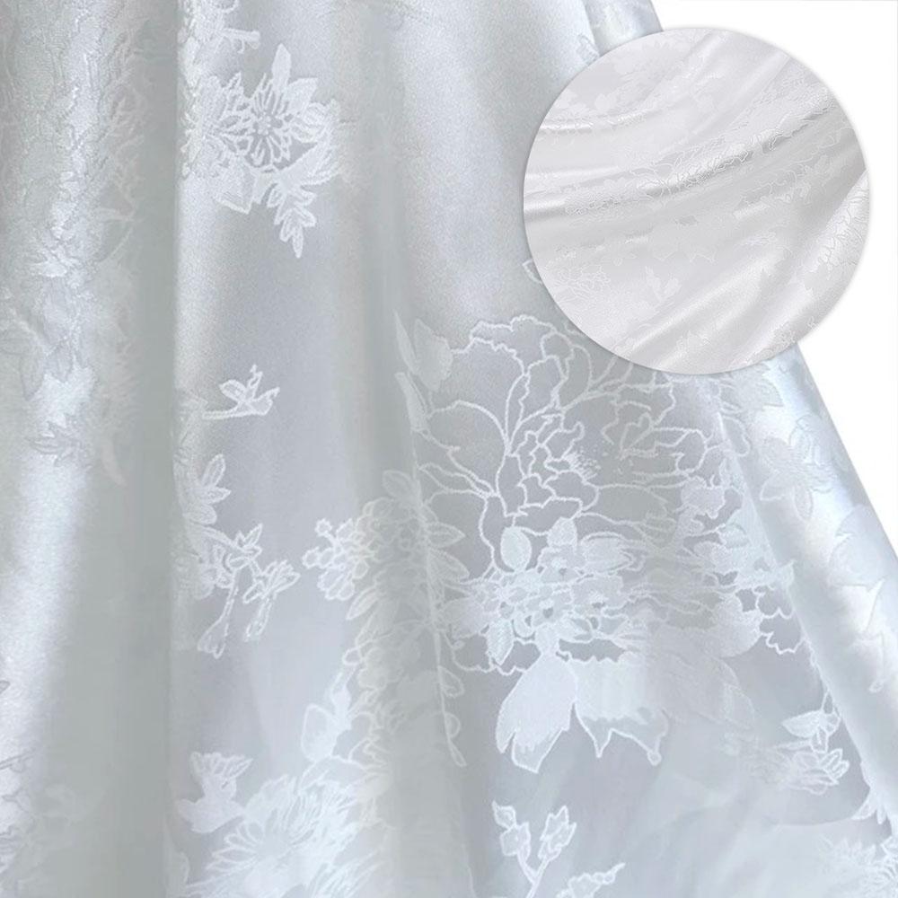 Vintage Peony Flower Brocade Jacquard Damask Fabric By Meter To Sewing For Garment Patchwork Cheongsam And Kimono Designer Seams