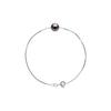Bracelet - Pearls & Colors - Tahitian Cultured Pearl 9-10 Mm - 925 Sterling Silver - Length 18 Cm - Woman