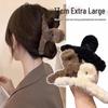 Plush Fluffy Large Claw Hair Clip for Women - High-End Shark Clip Hair Accessory